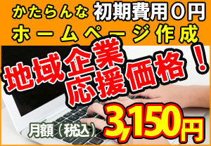 3,150円 ホームページ制作